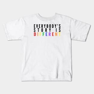 Everybody's Story Is Different (Black/Rainbow) - Happiest Season Kids T-Shirt